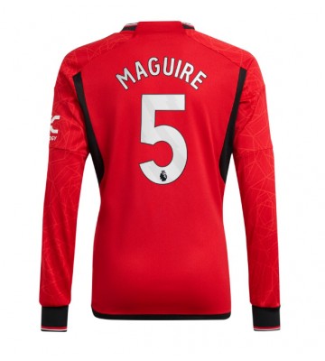 Manchester United Harry Maguire #5 Koszulka Podstawowych 2023-24 Długi Rękaw